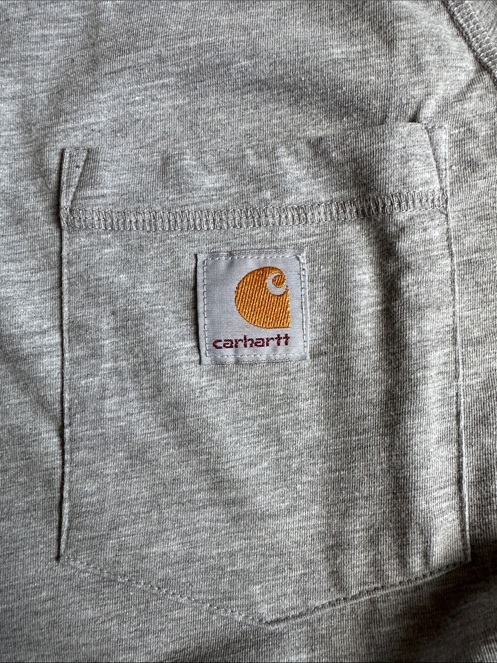 Carhartt Force Long Sleeve Pocket T-Shirt Men's Gray Workwear - Size S - Picture 3 of 3